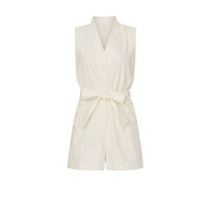 Derek Lam x RTR White V-neck Romper